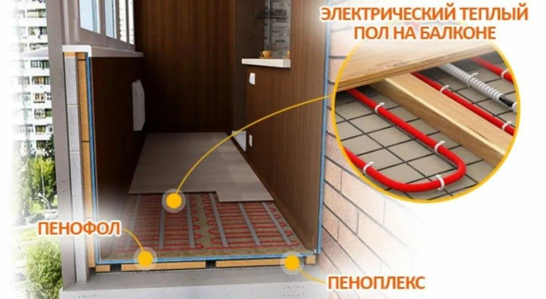 Теплый пол на балконе своими руками: инструкция по монтажу