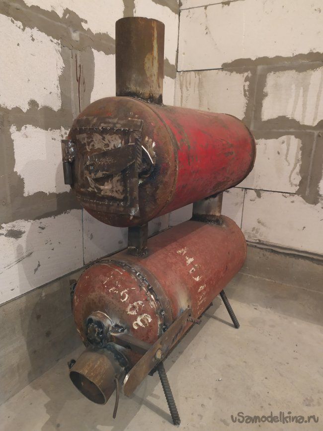 Печь из газового баллона своими руками - буржуйка, ракета и бубафоня, чертеж