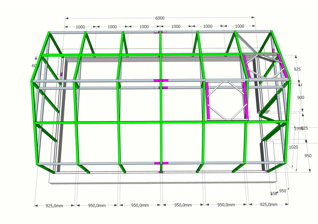 Стеклянная теплица своими руками из металла чертежи