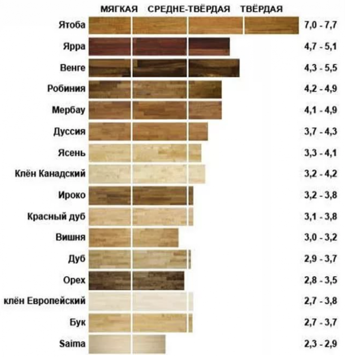 Мягкая твердость. Таблица пород древесины степень твердости. Породы древесины таблица. Твердость древесины различных пород. Таблица твердости древесины различных пород.