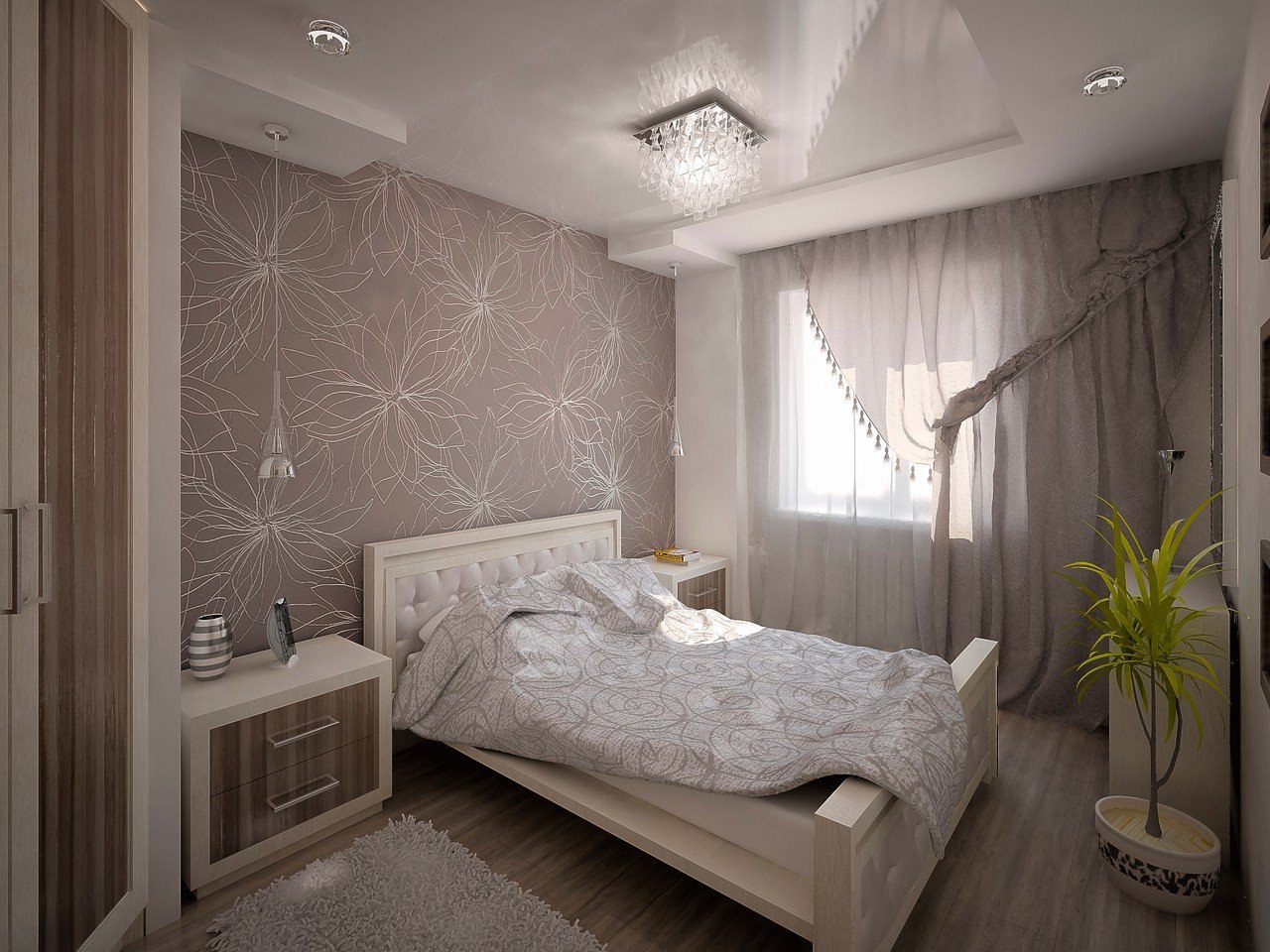 Стильная спальня на 12 кв.метрах - 80 фото для вдохновения