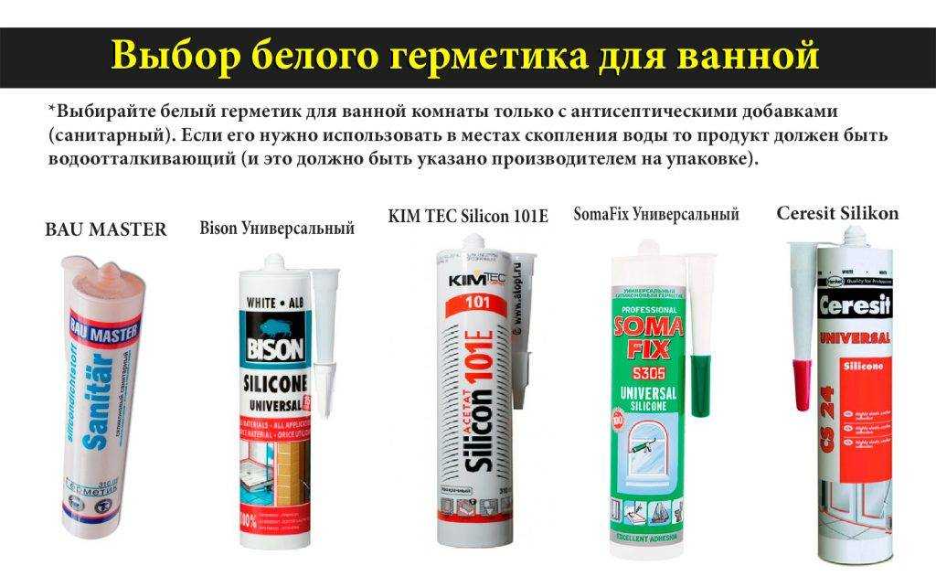 Топ-10 герметиков 2023 для акриловой ванны.