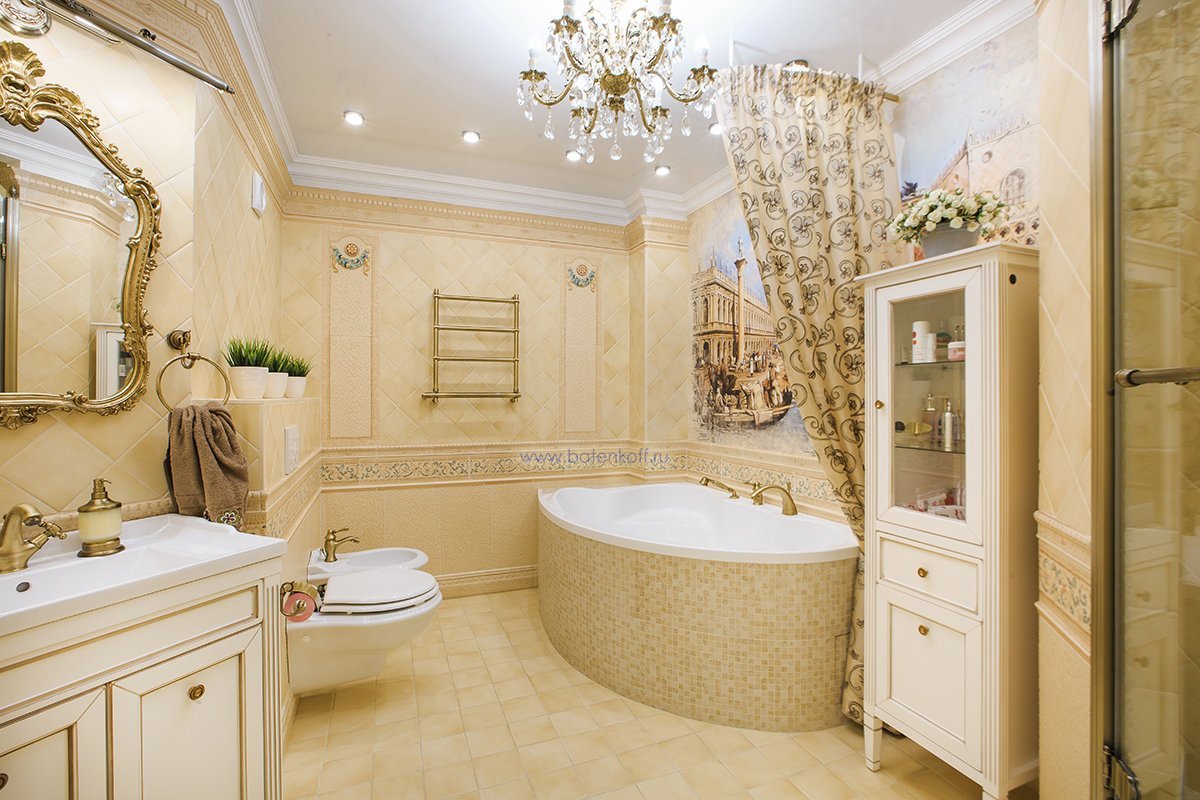 шикарные ванные комнаты в классическом стиле