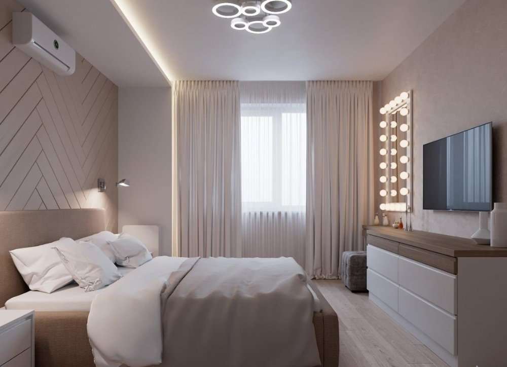 Дизайн спальни 18 кв м – идеи оформления и 40 фото