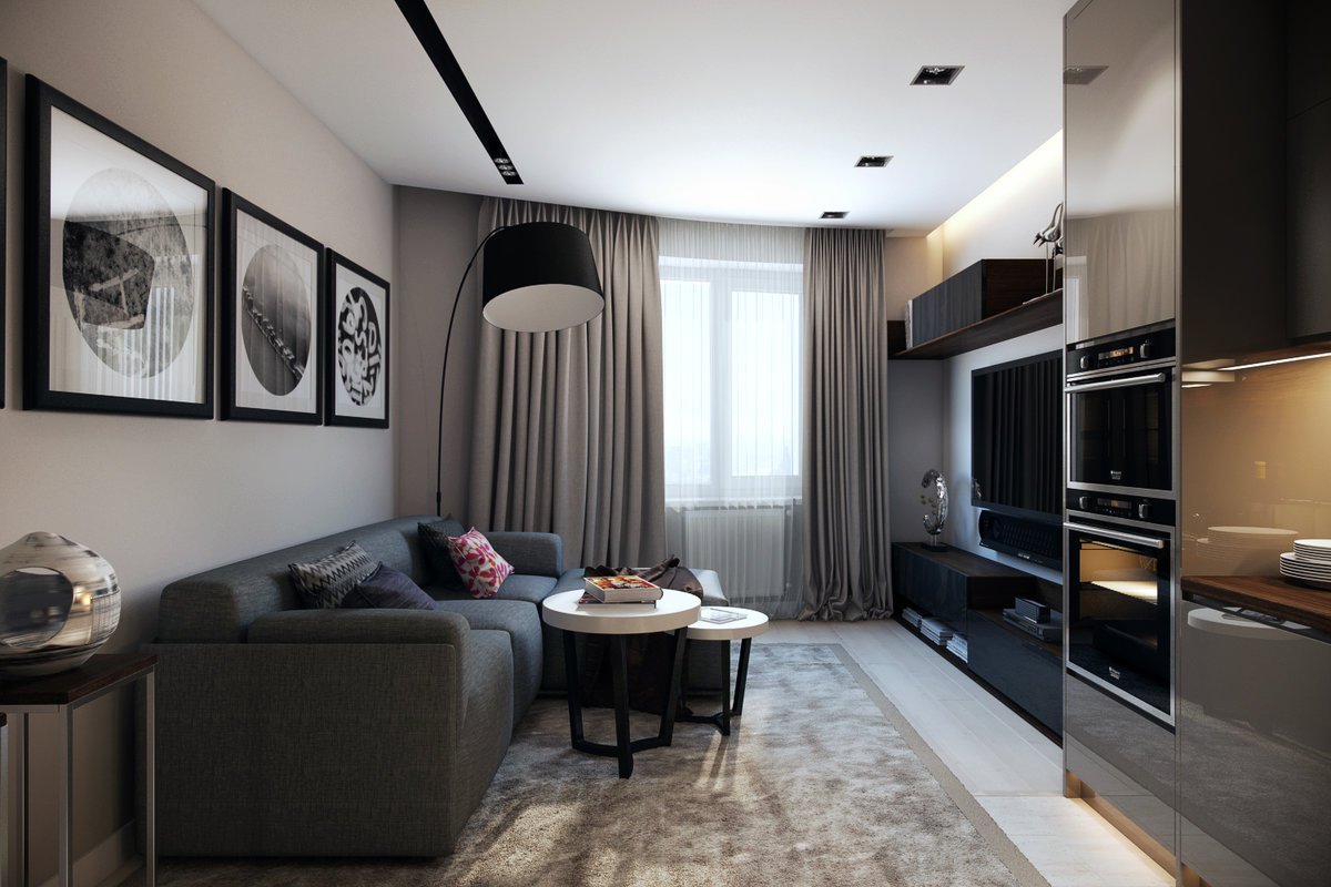 Дизайн квартиры 63 кв. м. – стильная 2-х комнатная в москве