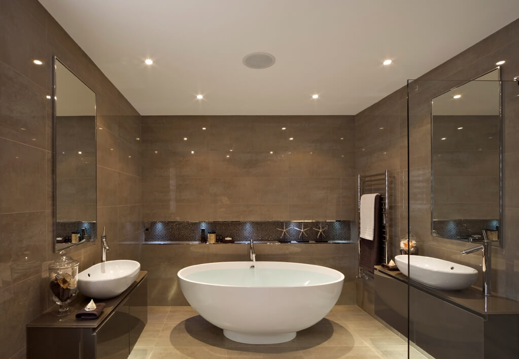 Фото натяжных потолков в ванной комнате: преимущества и недостатки, идеи дизайна