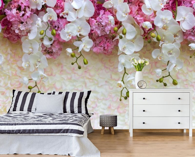 Фотообои с цветами в интерьере: живой декор стен в вашей квартире