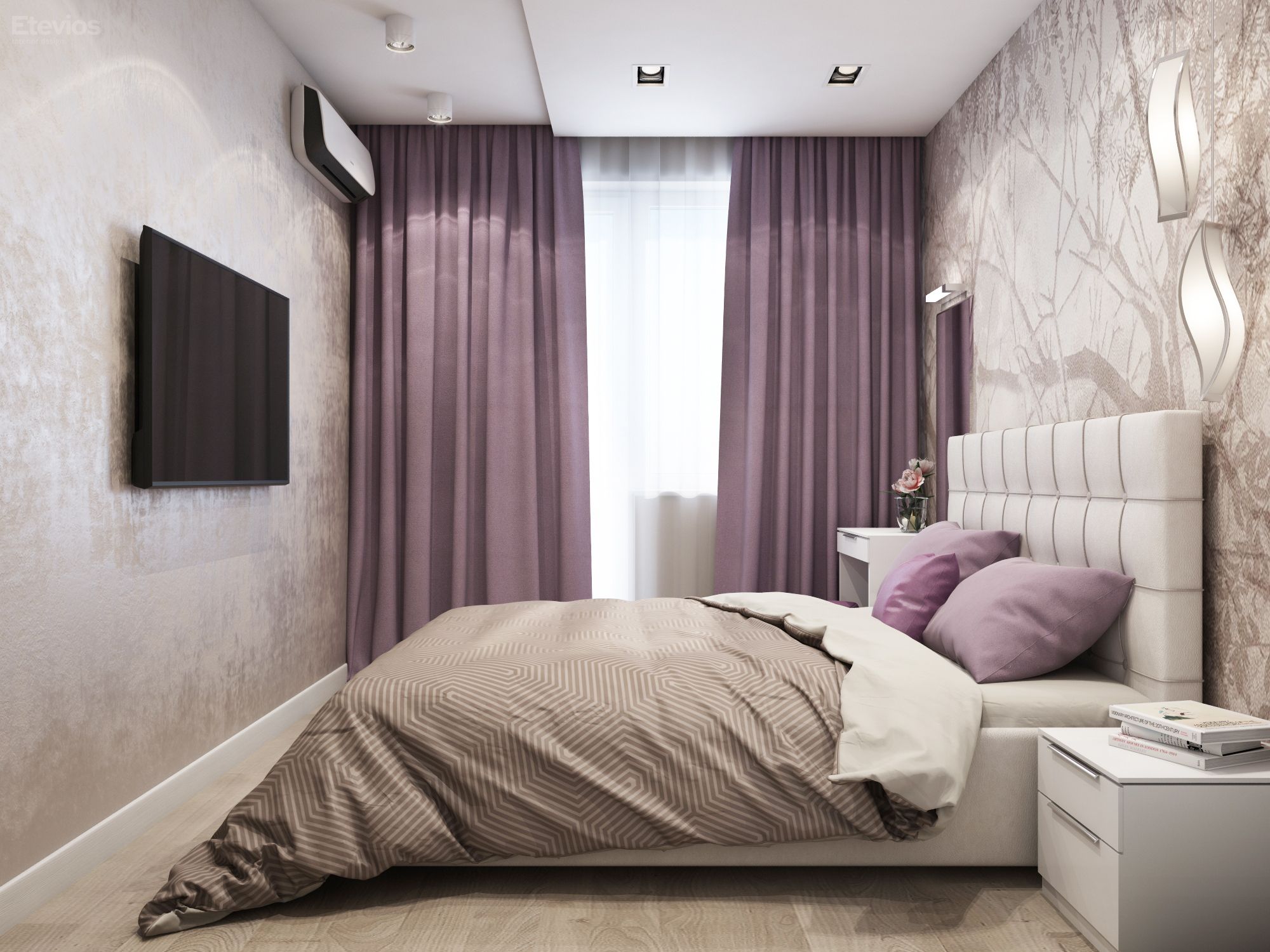 спальня 10 кв м реальный дизайн