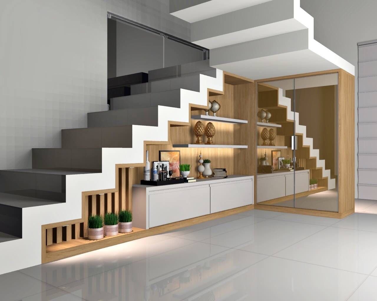 лестница на кухню для высоких шкафов
