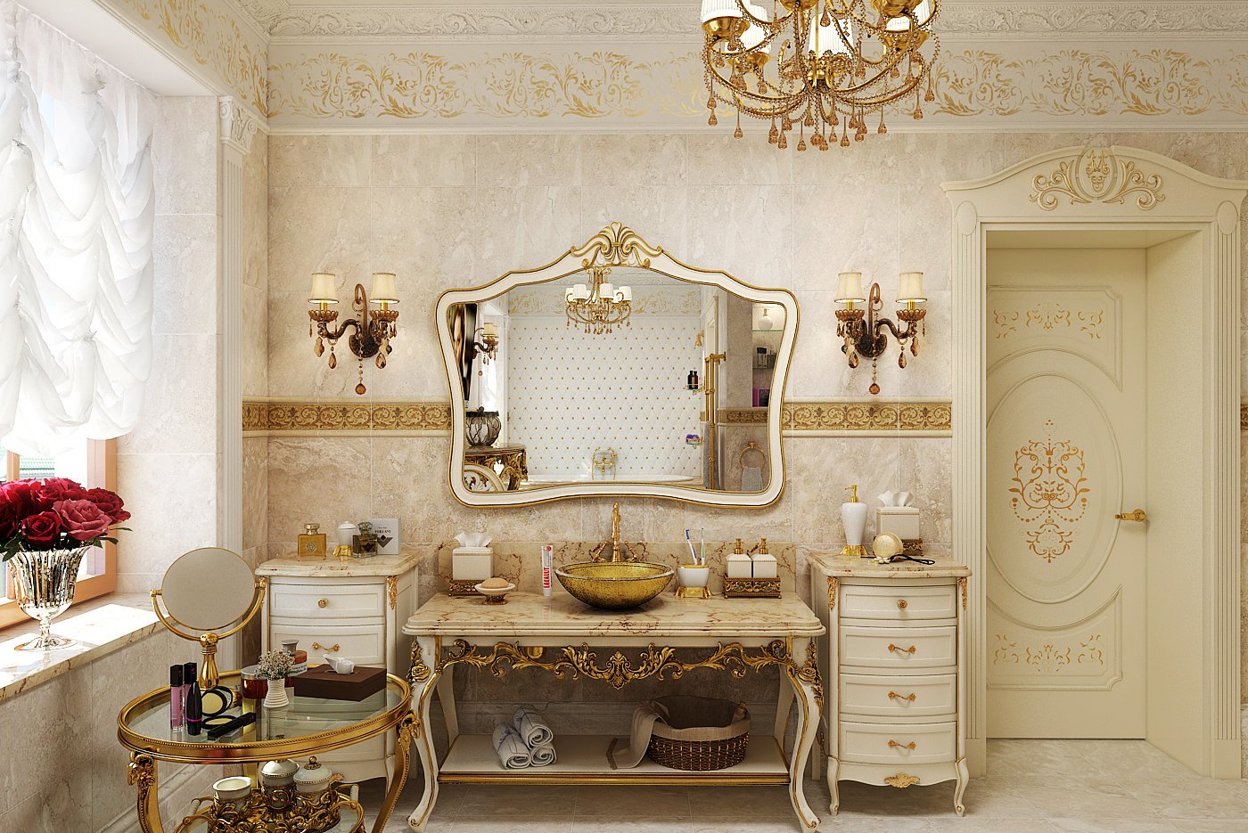 Ванная комната в стиле барокко: изюминка любого интерьера