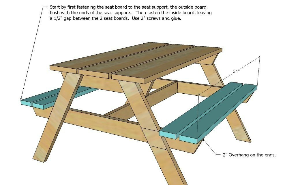 Уличный деревянный стол для дачи своими руками: инструкция +видео