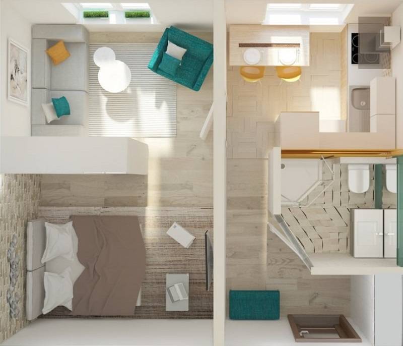 Квартира 42 кв. м.: примеров подбора дизайна и оформления интерьера квартиры (115 фото)