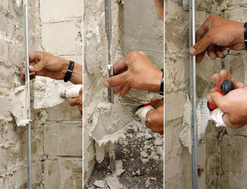 Как правильно установить маяки для штукатурки стен своими руками: пошаговая инструкция, видео
