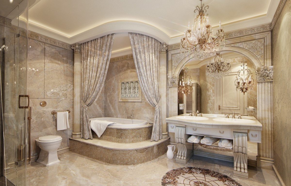 ванная комната греческий стиль
