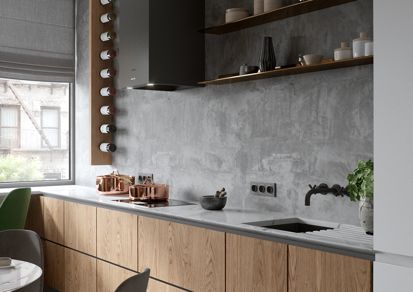 Кухня серый бетон (фото) - идеи для современного дизайна - diymaven.ru