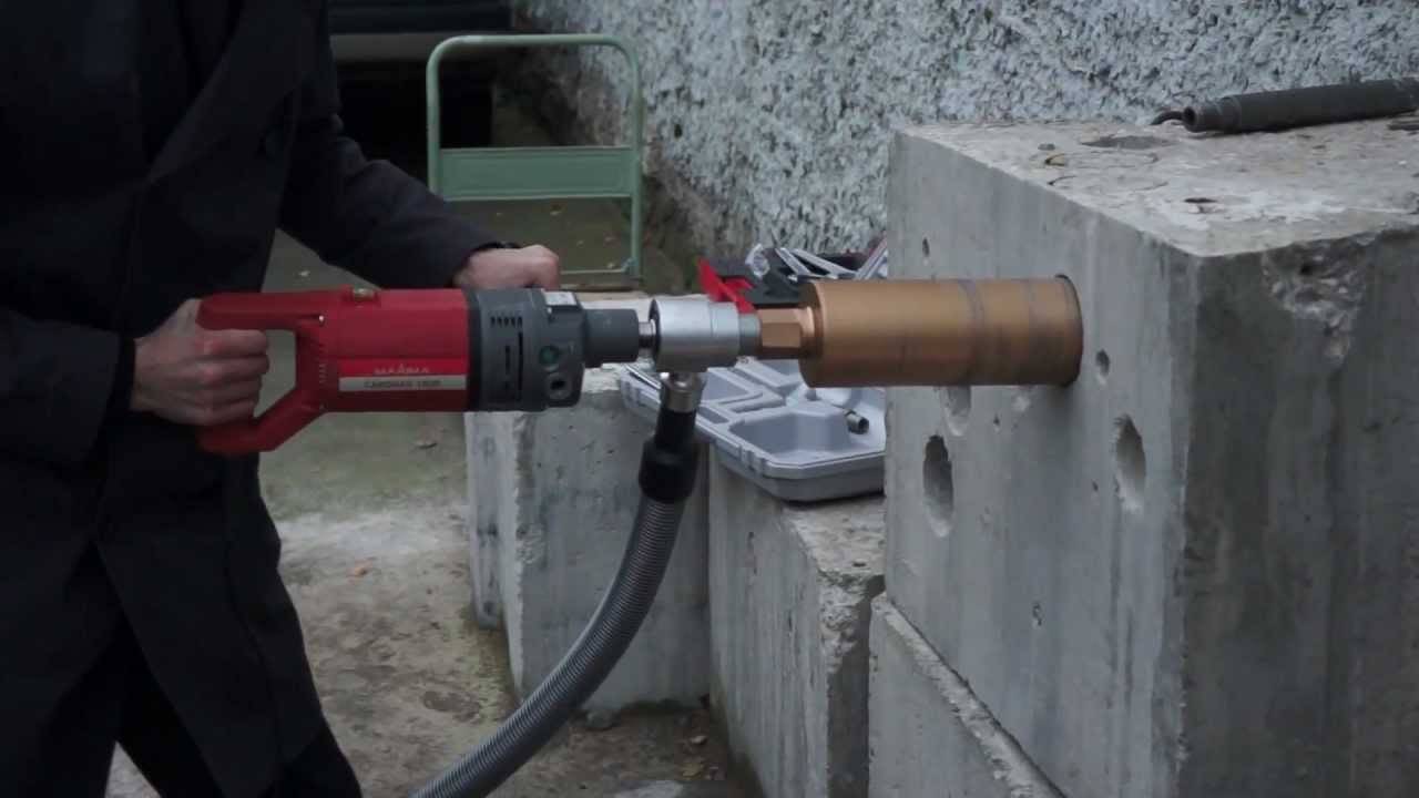 Пробивка отверстий в бетоне, правила техника безопасности