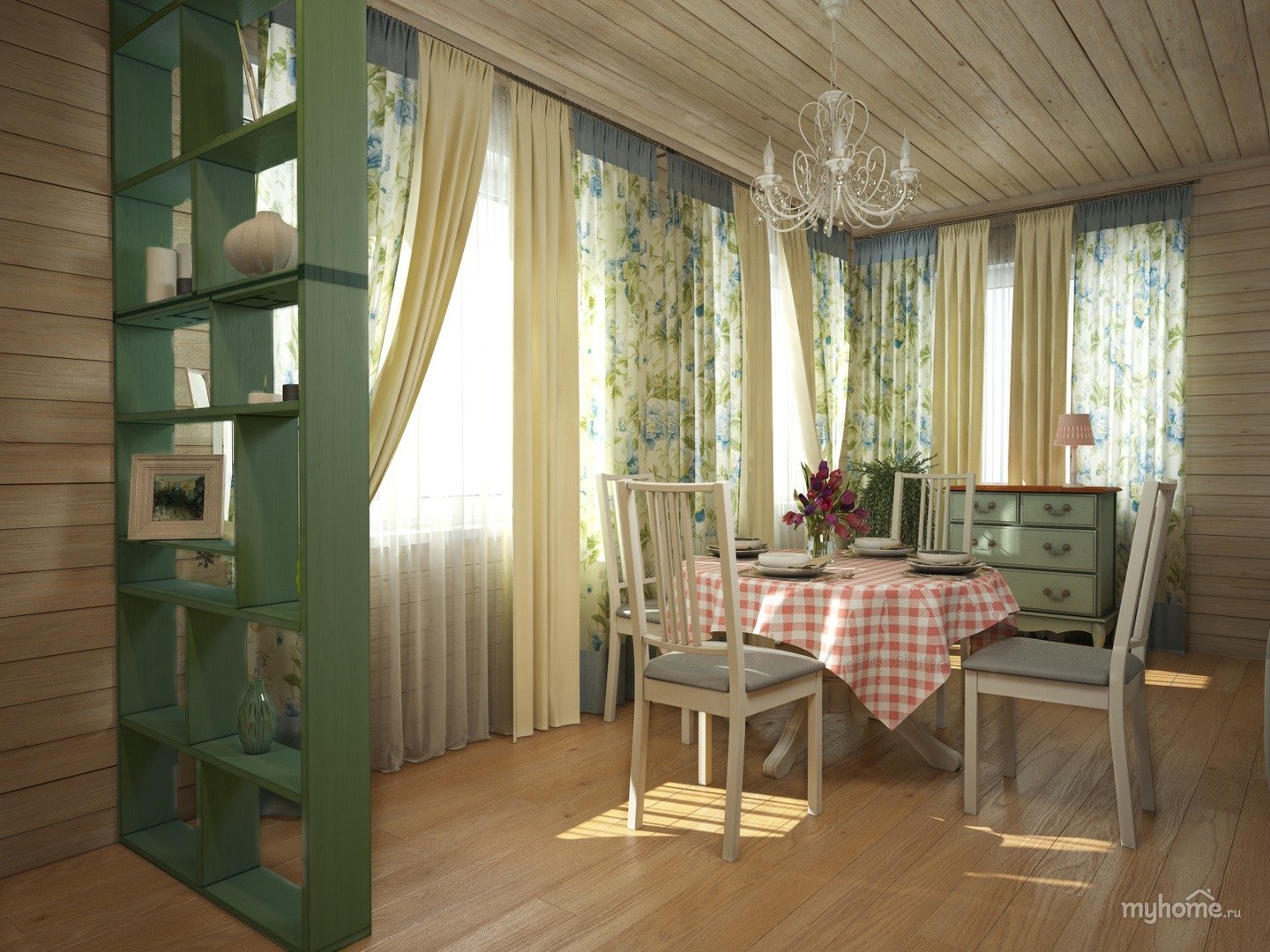 Как разделить комнаты дома с помощью перегородок, ширм и штор?