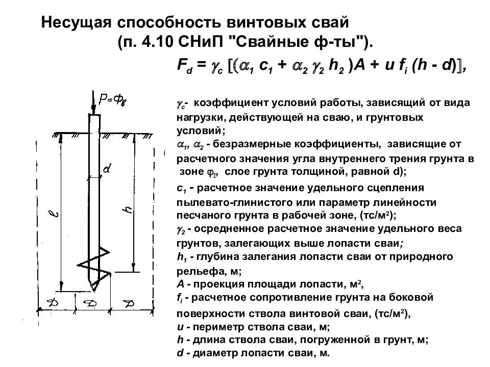 Калькулятор для расчета свайного фундамента