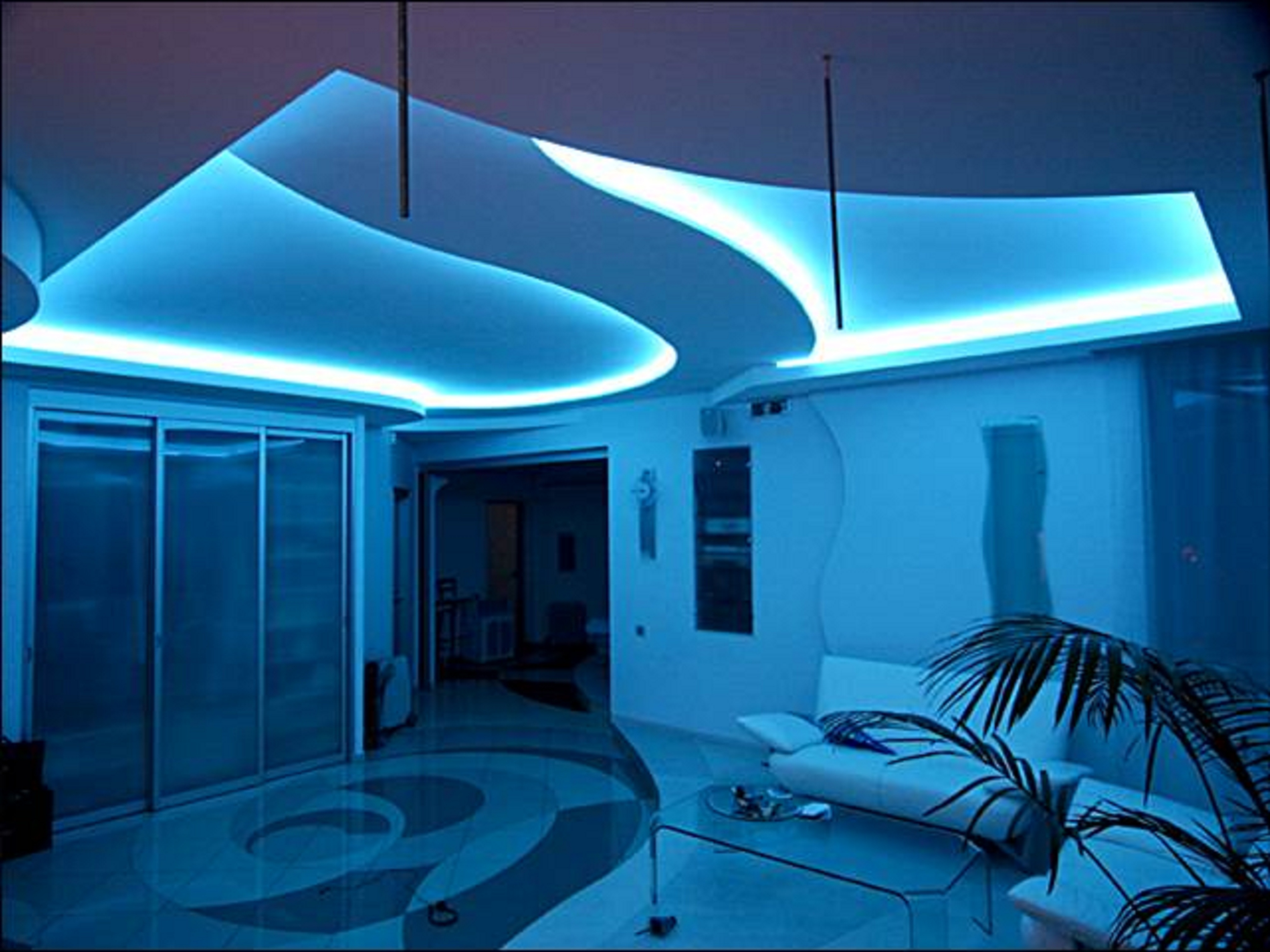 Неоновая подсветка в квартирах и домах > 50 фото-идей – неоновое освещение потолка, пола, в гостиной, кухне и др.