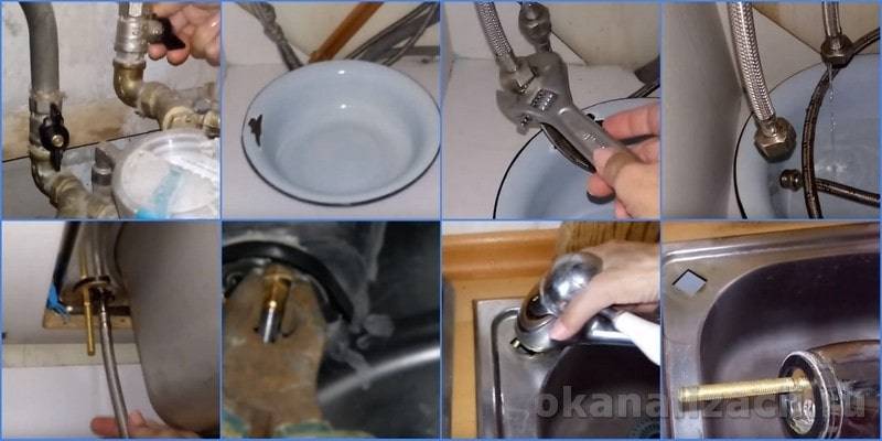 Как поменять смеситель на кухне: замена крана своими руками