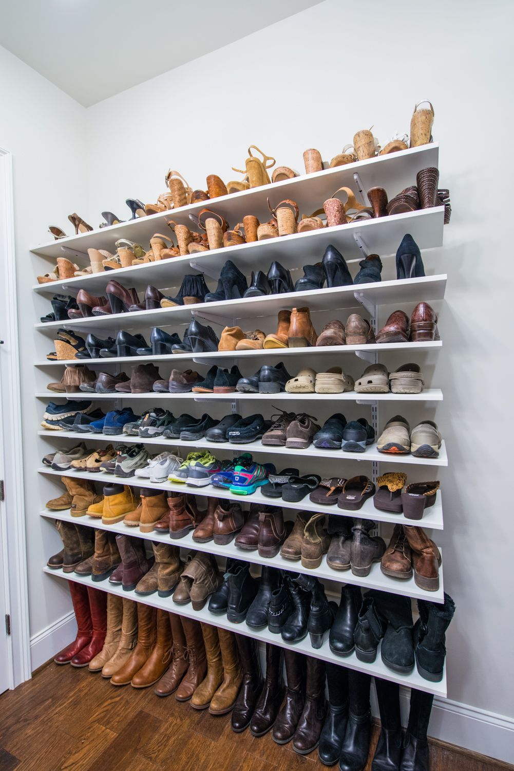 организация хранения обуви в шкафу своими руками