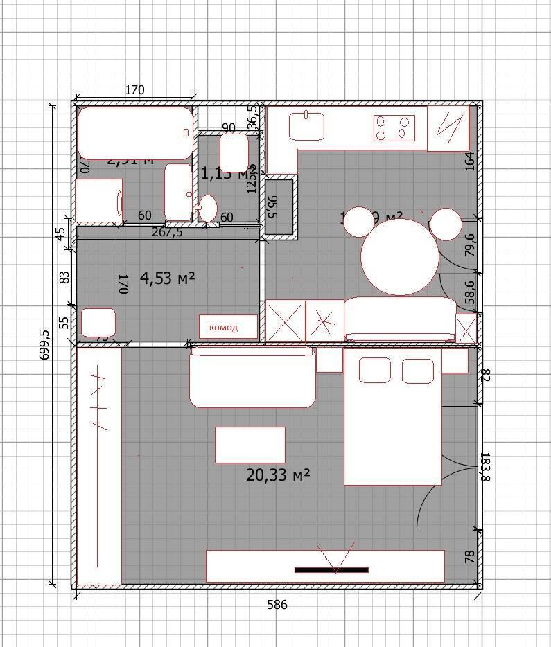 Однокомнатная квартира 38 кв. метров в доме серии копэ: лучшие идеи дизайна интерьера