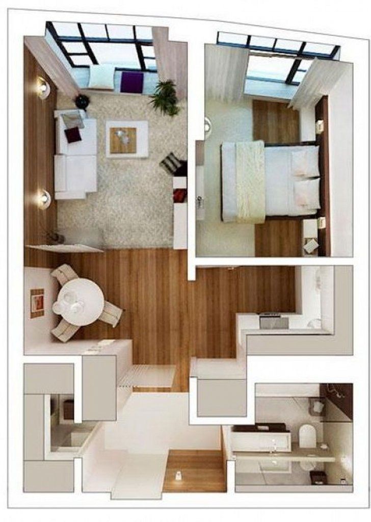 Как превратить угловую однокомнатную квартиру в уютное гнездышко