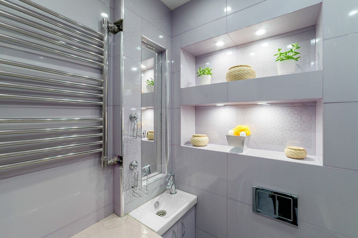 Ниши в ванной комнате: 50+ фото в интерьере, красивые примеры оформления