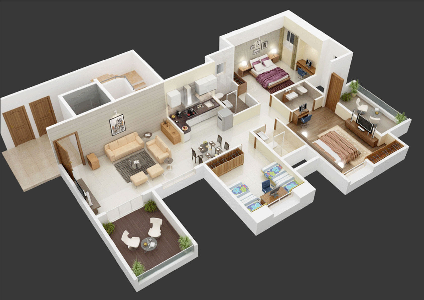 Дизайн 3-х комнатной квартиры (200 фото): идеи лучших проектов дизайна для трехкомнатной квартиры в светлых и темных тонах отделки