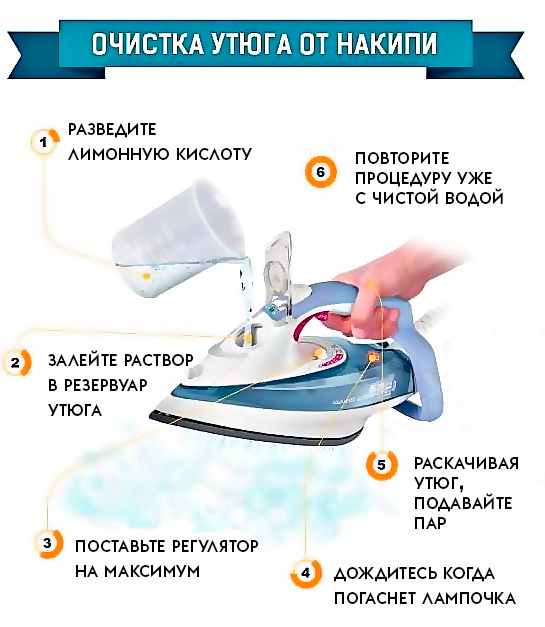 Чем и как очистить утюг от накипи в домашних условиях